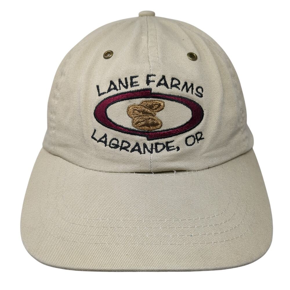 Lane Farms Lagrande, OR Est. 1990 Slideback Baseball Cap Beige One Size SCI